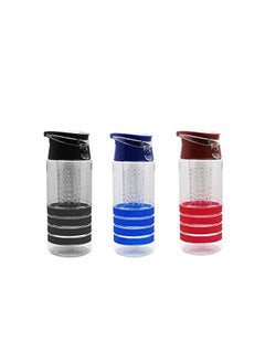 PRINTSHOP4ME Fruit Infuser 800 ml Water Bottle  For Sports, Exercise, Gym Outdoor  Mixed (Pack of 3)  - Image 1