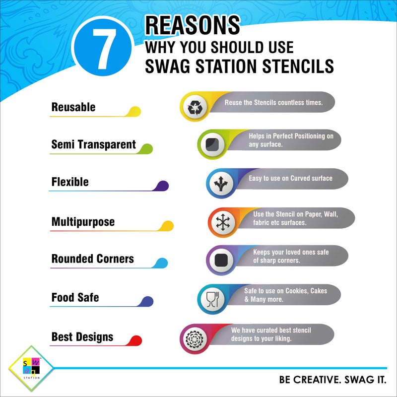 SWAGSTATION قوالب عيد الميلاد من SWAGSTATION للحرف والفنون - عيد ميلاد سعيد مع الدبق (6"X6") قالب قابل لإعادة الاستخدام للفنون والحرف - ديكور المنزل، ألبومات DIY، صنع بطاقات، خشب، قماش، دفاتر، قماش - Image 3
