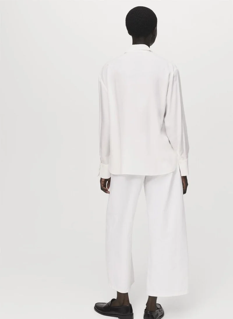 مانجو Lyocell shirt with hidden buttons