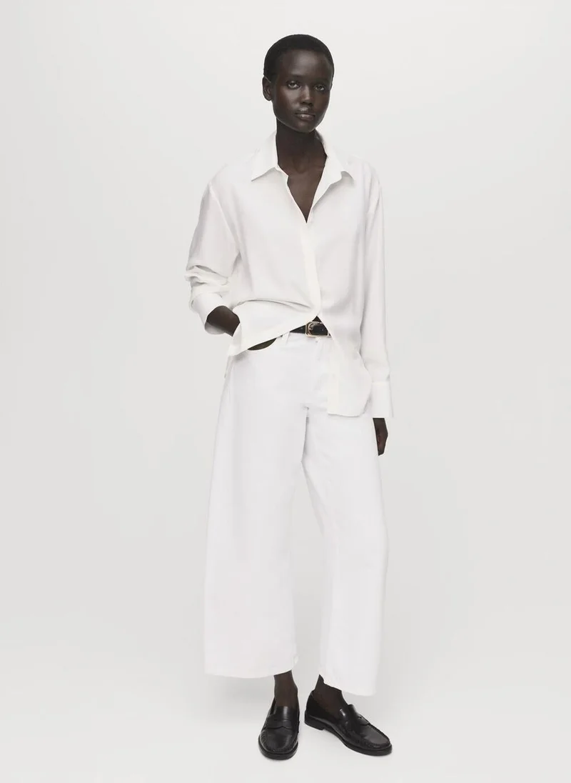 MANGO  Lyocell shirt with hidden buttons for Women | Best Price UAE