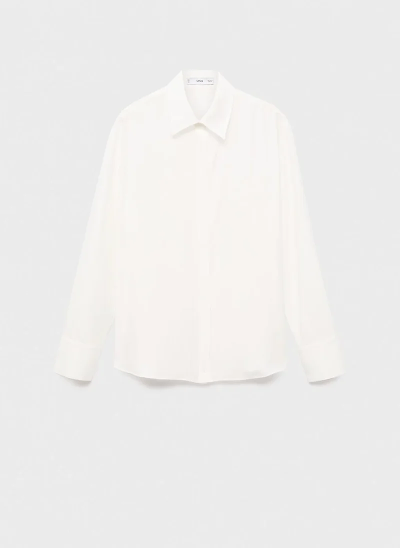 MANGO  Lyocell shirt with hidden buttons for Women | Best Price UAE