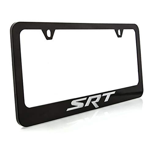 Dodge SRT License Plate Frame (2 Hole, Black/Wide) - Image 4