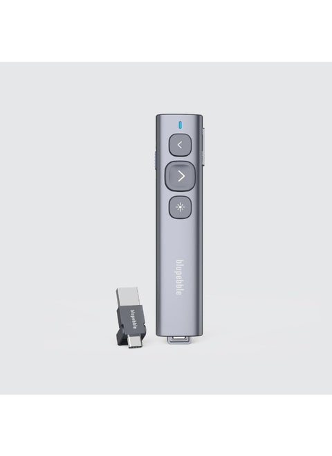 Wand Wireless Presentation Remote | Dual USB-A & USB-C Receiver | Laser Pointer, Slide Control, Plug & Play for Windows/Mac/Android