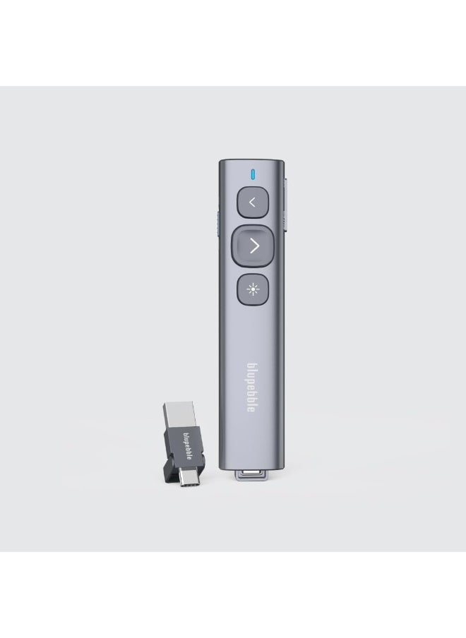 blupebble Wand Wireless Presentation Remote | Dual USB-A & USB-C Receiver | Laser Pointer, Slide Control, Plug & Play for Windows/Mac/Android  - Image 1
