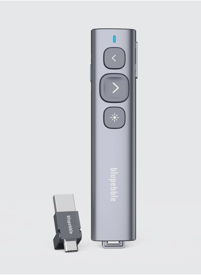 blupebble Wand Wireless Presentation Remote | Dual USB-A & USB-C Receiver | Laser Pointer, Slide Control, Plug & Play for Windows/Mac/Android  - Image 1