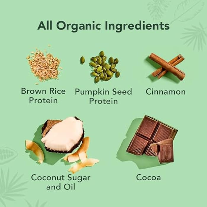 ALOHA Organic Plant Based Protein Powder, Stevia Free, Chocolate, 19.6 oz, 15 Servings - Image 5