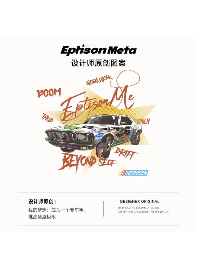 EPTISON cyberpunk Racing Print Women's Short Sleeve - Versatile American Commuter Style Couple's Tee For Summer - Image 3