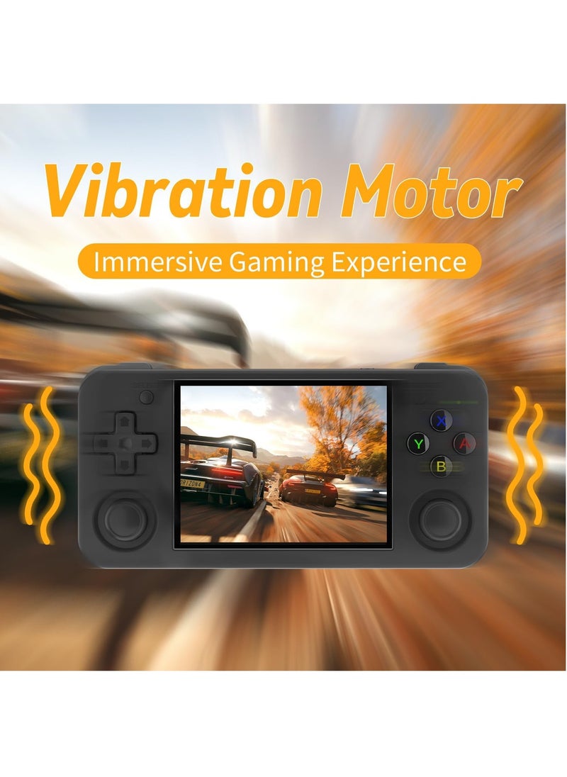 ANBERNIC  - RG35XX H Retro Handheld Game Console , 3.5 Inch IPS Screen Linux System Built-in 64G TF Card 5528 Games Support HDMI TV Output 5G WiFi Bluetooth 4.2 (Black) - Image 1