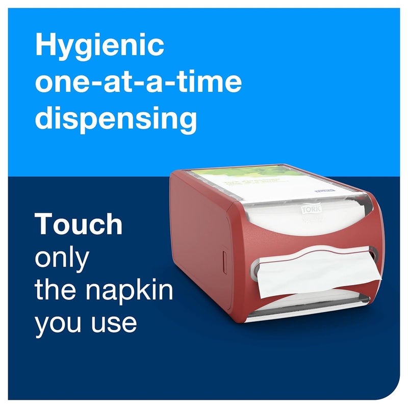 Tork Xpressnap Countertop Napkin Dispenser Red N4, Signature Range, 5.7" x 7.5" x 12.1", 6436000 - Image 4