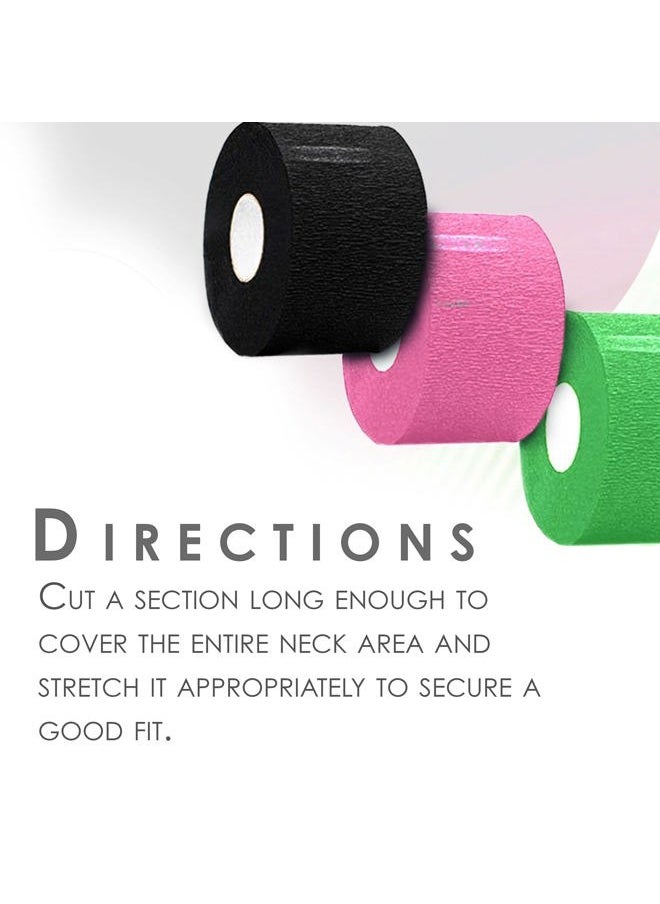 L3 - Level 3 Neck Paper - Disposable and Flexible Neck Strips - Barber and Hair Stylist Supplies - Self-Adheres to Neck - Pre-Cut and Easy to Use - 5 Rolls (100each) (Black) - Image 1