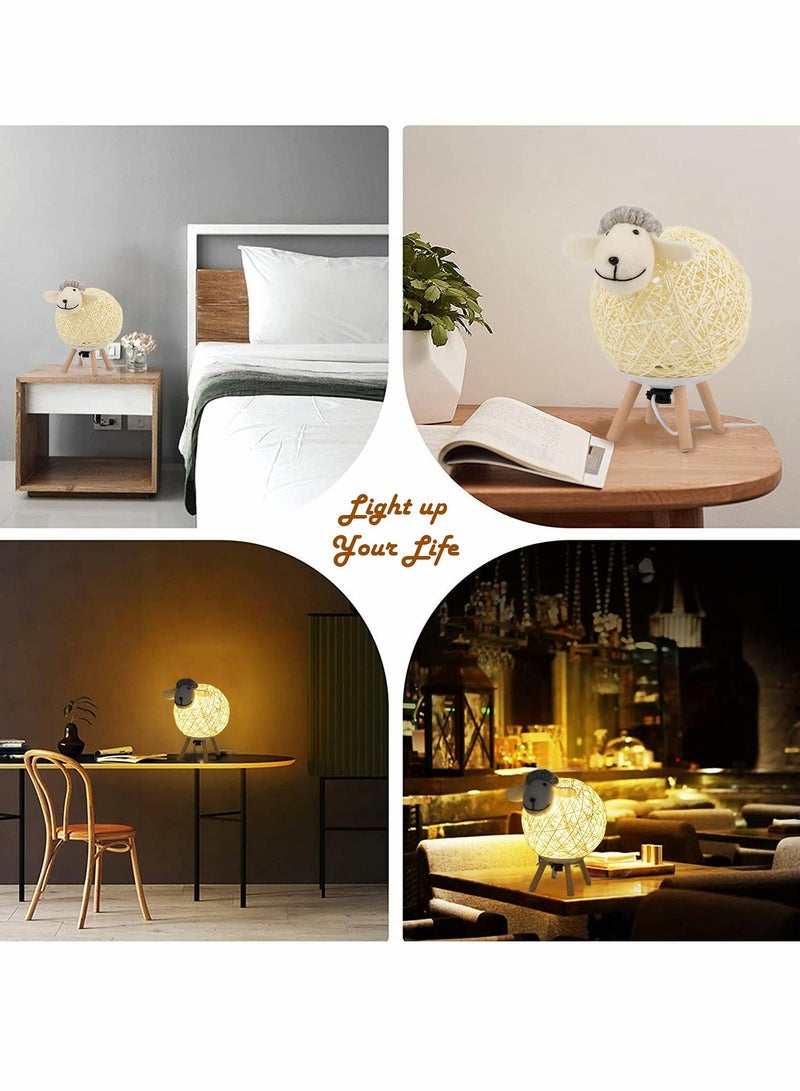 SOLARAE Small Size Lamb Sleep Night Light USB Rechargeable Bedroom Kids Adult Bedside Decorative Light with Switch - Image 5