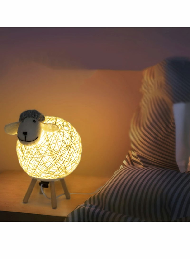 SOLARAE Small Size Lamb Sleep Night Light USB Rechargeable Bedroom Kids Adult Bedside Decorative Light with Switch - Image 3