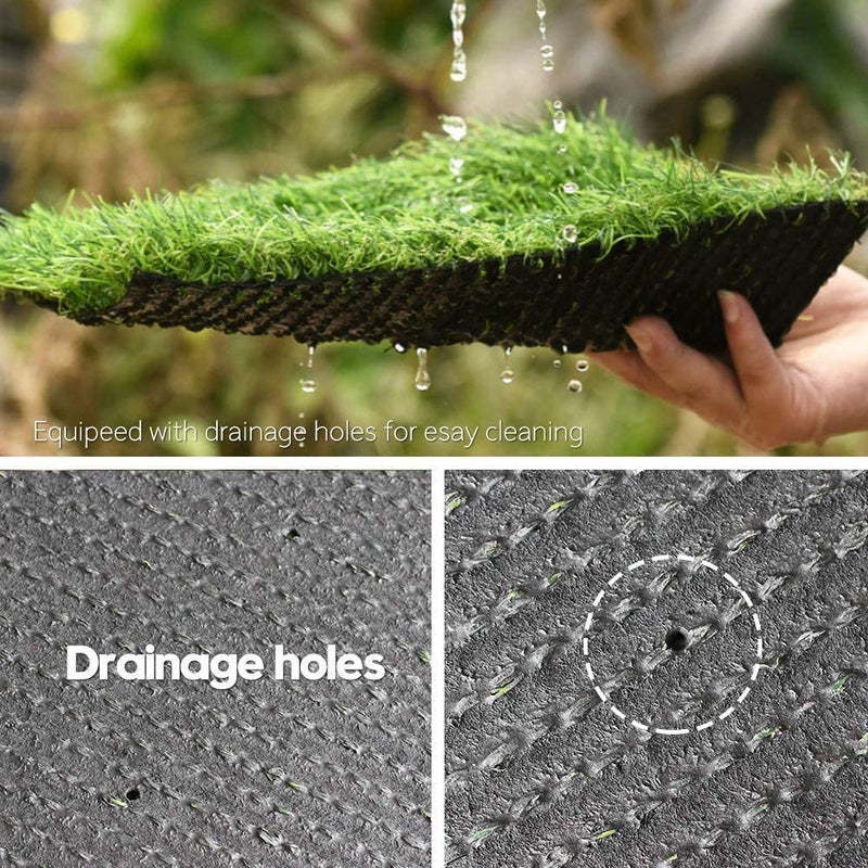 Divinic Artificial Grass Mat for Balcony & Garden Green Grass 40 mm Carpet for Terrace Outdoor/Indoor Use, Waterproof & UV Resistant Lawn Mat for Home Décor, Kids, Pets, Door Entrance - 1x12 Feet - Image 3