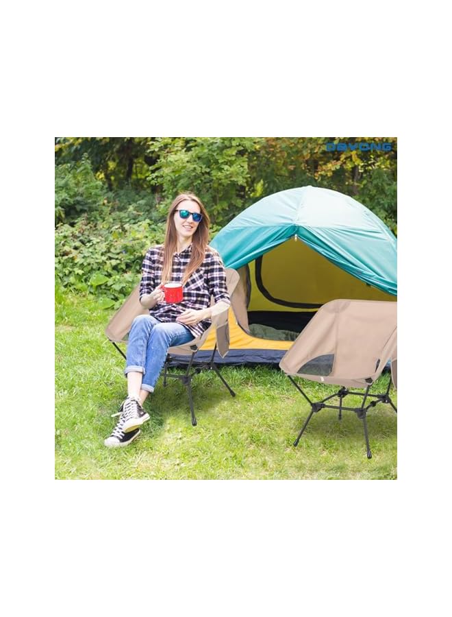 DAYONG Foldble Camping Chair, Upgraded Ultralight Compact Chair With Storage Bag, Outdoor Portable Chair For Camping, Traveling, Beach, Picnic, Hiking (Khaki) - Image 2
