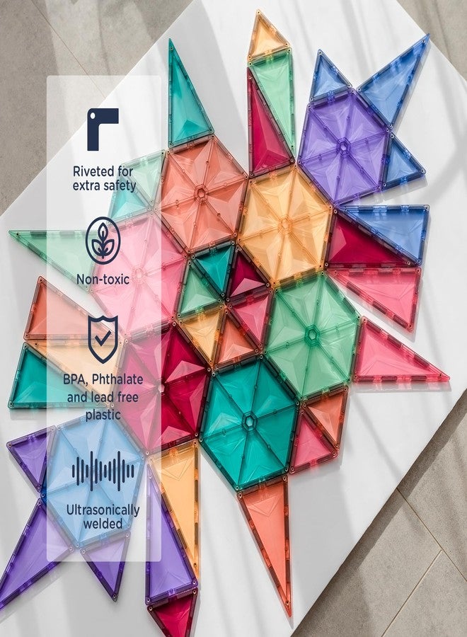 CONNETIX Magnetic Tiles Pastel Geometry Pack, 40 Pieces - Image 3