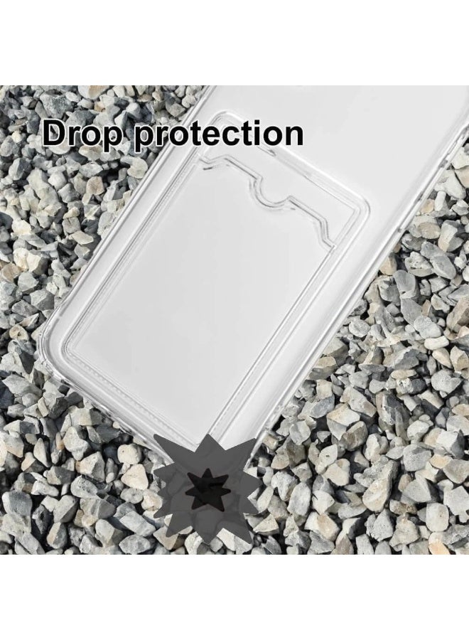 Cover for iPhone 17 Pro Max with Card Holder, Wallet Protective Silicone Slim Soft TPU Transparent Anti-Scratch Pockets Case Clea - Image 4