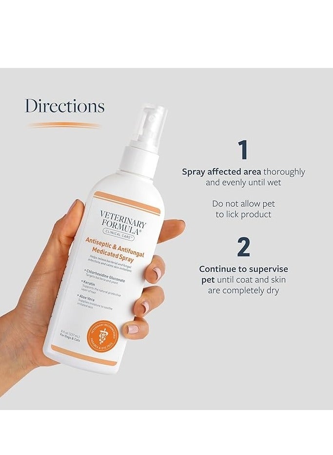 Veterinary Formula Clinical Care Antiseptic & Antifungal Spray For Dogs & Cats 236ml[Volume - 236ml]