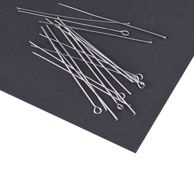 Tia Crafts Eye pins for Jewellery Making/Crafts/Earrings - Pack of 300 pcs (Silver) - Image 3