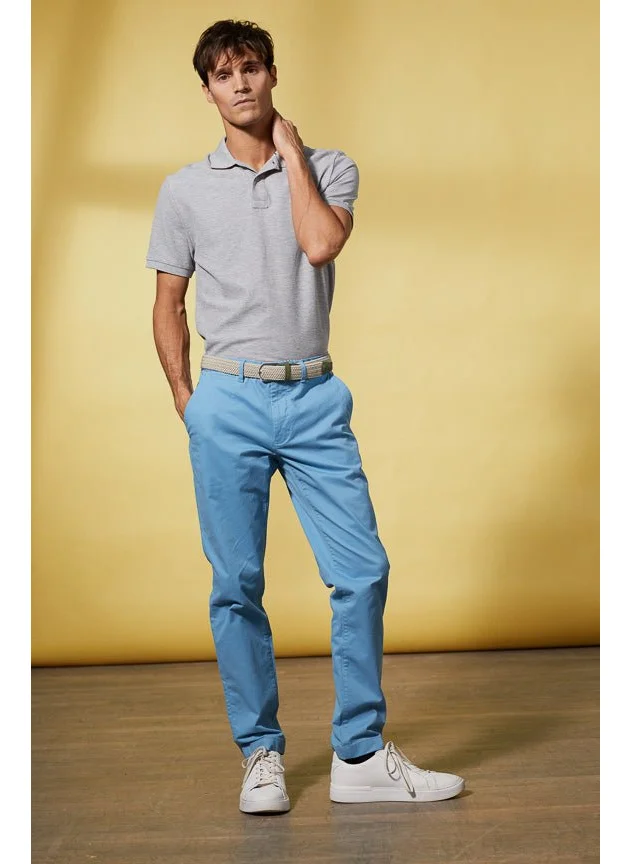 Vicomte A. Lorenzo Light Blue Chino Trousers