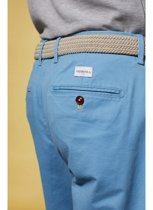 Vicomte A. Lorenzo Light Blue Chino Trousers