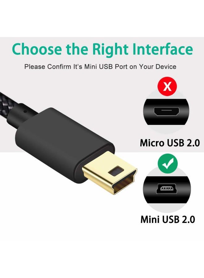 SCOVEE كابل USB مصغر مضفر، 3-pack بطول 3 أقدام كابل USB 2.0 نوع A إلى نوع Mini B لشحن GoPro HERO4، HERO 3، وحدة تحكم PS3، كاميرا Canon PowerShot، مشغلات MP3، كاميرا داش، كاميرا رقمية، نظام ملاحة Garmin Nuvi - Image 3