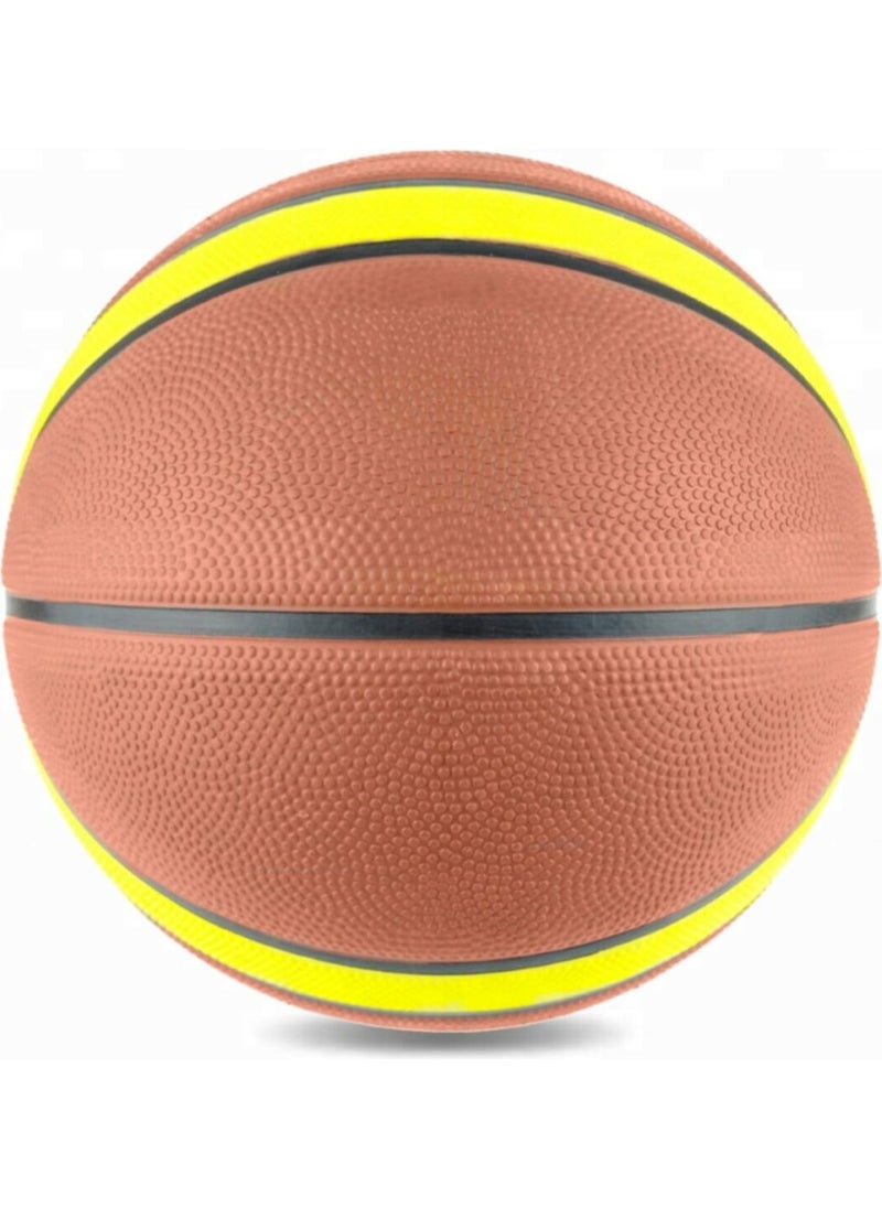 Deniz Sport Sea Sport Printed Professional 12 Panels Size 7 Natural Rubber Basketball Ball One Size  - Image 2