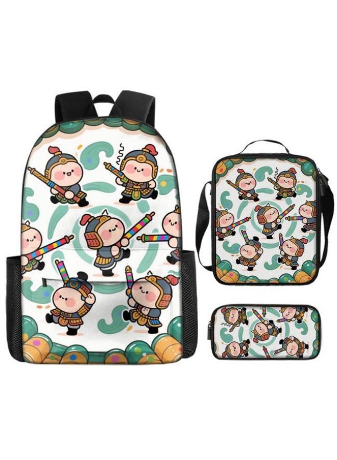 Bright Li Fire is a popular new interesting cartoon, fashionable and practical bag three-piece set (students, children, friends' outings, mountain climbing sports, etc. can be used) - 89 - Image 2