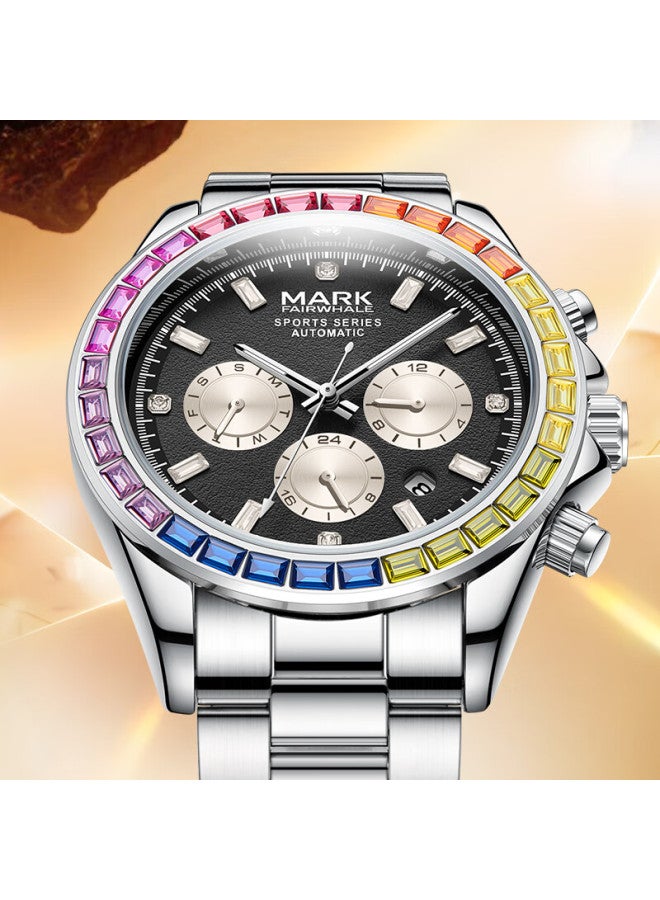 Mark Fairwhale Men's Automatic Mechanical Watch, Top Ten Famous Watches, Business Luminous Chinese Watch, Birthday Gift For Boyfriend, 6009 - Image 2