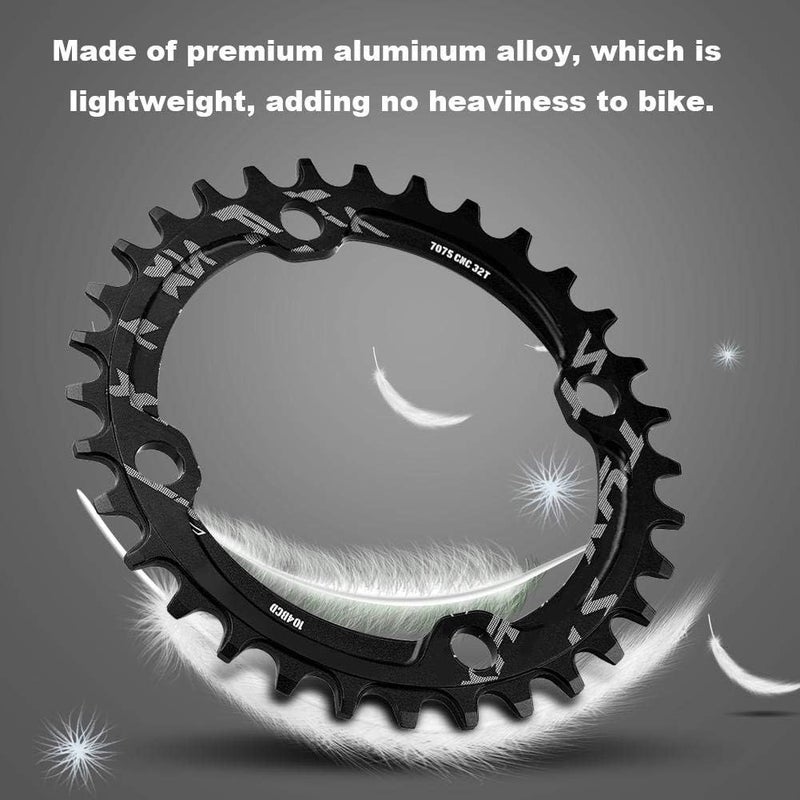 woobles Bike Chainring, 32/34/36/38T BCD 104 Mountain Bike Single Speed Chainring Suitable for Road Bike Mountain Bike - Image 3