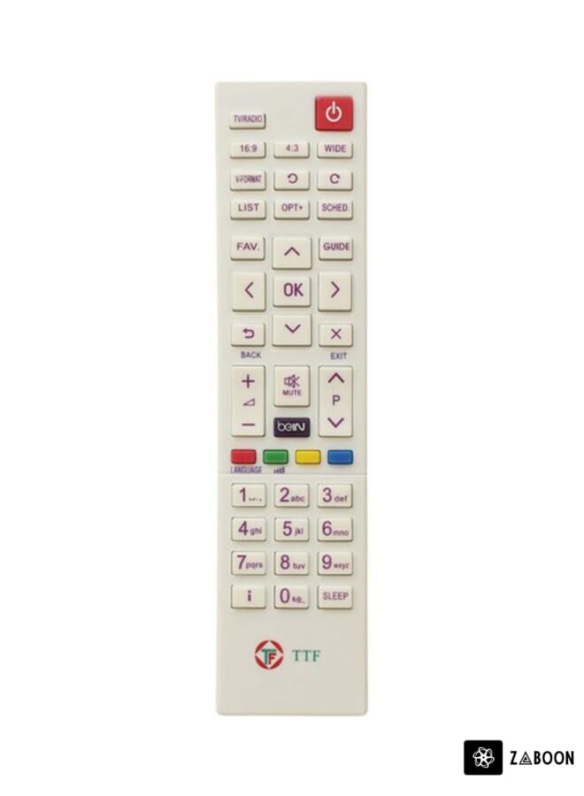 Zaboon Remote Control For Bein Receiver White