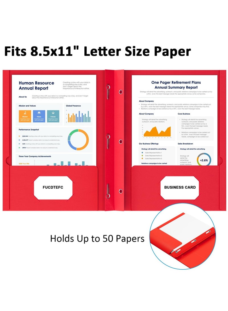 2 مجلدات جيب مع شوكات، 5 حزم مجلدات ورقية مع جيوب وشوكات، مجلدات ملفات مع مشابك، مجلدات ثقيلة ذات جيبين و 3 شوكات لحجم المكتب والمدرسة - Image 4