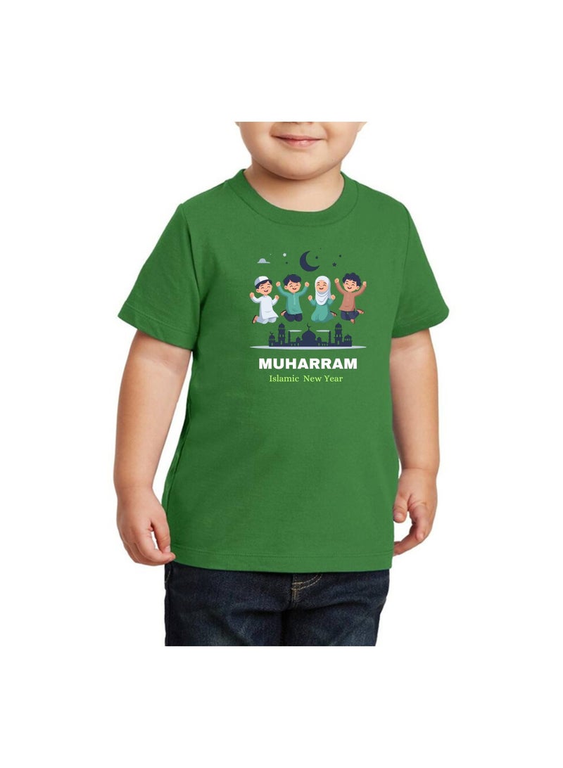 PRINTSHOP4ME Islamic New Year Boys' T-Shirt–Short Sleeve Round Neck Cotton-Lightweight,Soft&Durable Fabric|CasualWear|Suitable For Daily Wear&Events - Image 1