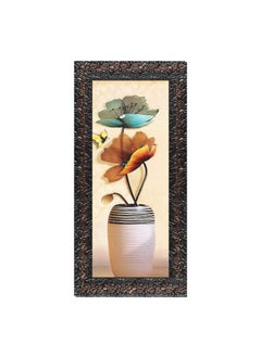 Indianara Indianara Set of 3 Flowers in Vases Art Framed Art Painting 4122GBN without glass 6 X 13 102 X 13 6 X 13 Inch Multicolor  - Image 4