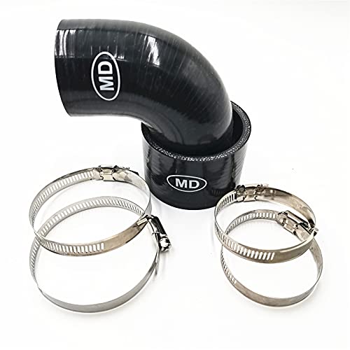 BRGMAX Top Mount Intercooler Hose Kit Black For Subaru 02-07 WRX /04+ STI/04-07 FXT - Image 4