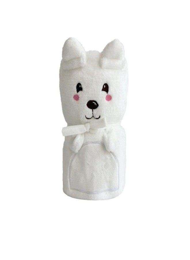 فوي دروب بطانية أطفال فائقة النعومة من فوي دروب، مناسبة للأطفال حديثي الولادة من الجنسين (100 سم × 80 سم)، مصنوعة من الصوف، خفيفة الوزن، لون أبيض. - Image 2