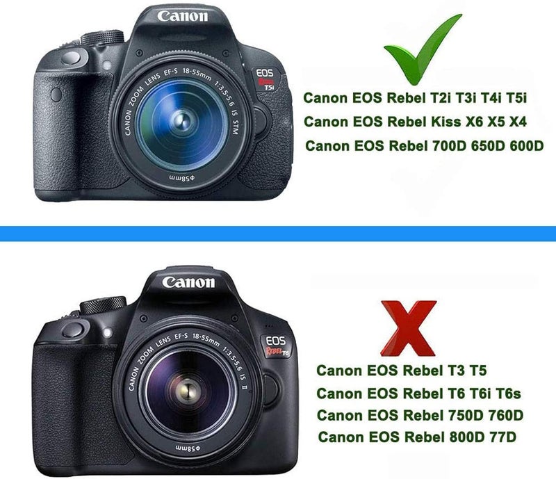 تي كي دي واي ACK-E8 بديل لمحول طاقة التيار المتردد مزود طاقة DC Coupler DR-E8 مجموعة شاحن لكاميرات Canon EOS Rebel T5i T4i T3i T2i Kiss X6 X5 X4 700D 650D 600D 550D - Image 4