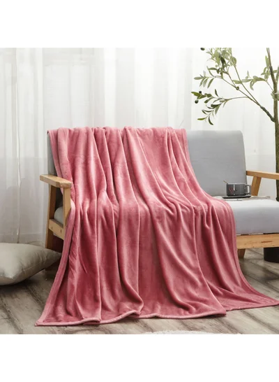 دوناتيلا بطانية من الصوف مقاس كينج ، بطانية خفيفة الوزن وناعمة 300 جرام لكل متر مربع مثالية للأريكة والسرير والسفر والتخييم والخوخ