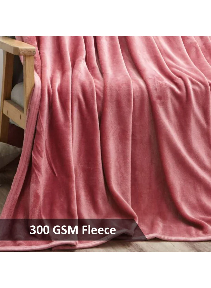 دوناتيلا بطانية من الصوف مقاس كينج ، بطانية خفيفة الوزن وناعمة 300 جرام لكل متر مربع مثالية للأريكة والسرير والسفر والتخييم والخوخ