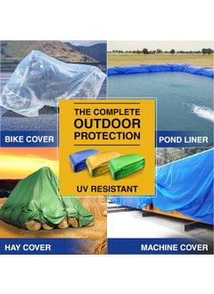 TUFFPAULIN TUFFPAULIN 24FT X 18FT 120 GSM Blue Tarpaulin Tirpal Tadpatri Tharpai Thadika Extra Strong Reinforced Eyelets UV Resistant 100 Waterproof Virgin 6 Layer MLCL 3D Rib Technology1 No  - Image 4
