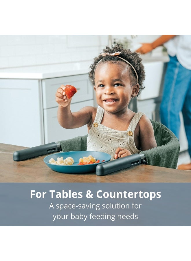 Chicco FastLock® Hook-On High Chair, Portable High Chair for Babies and Toddlers, Sets up in Seconds | Black/Black - Image 2