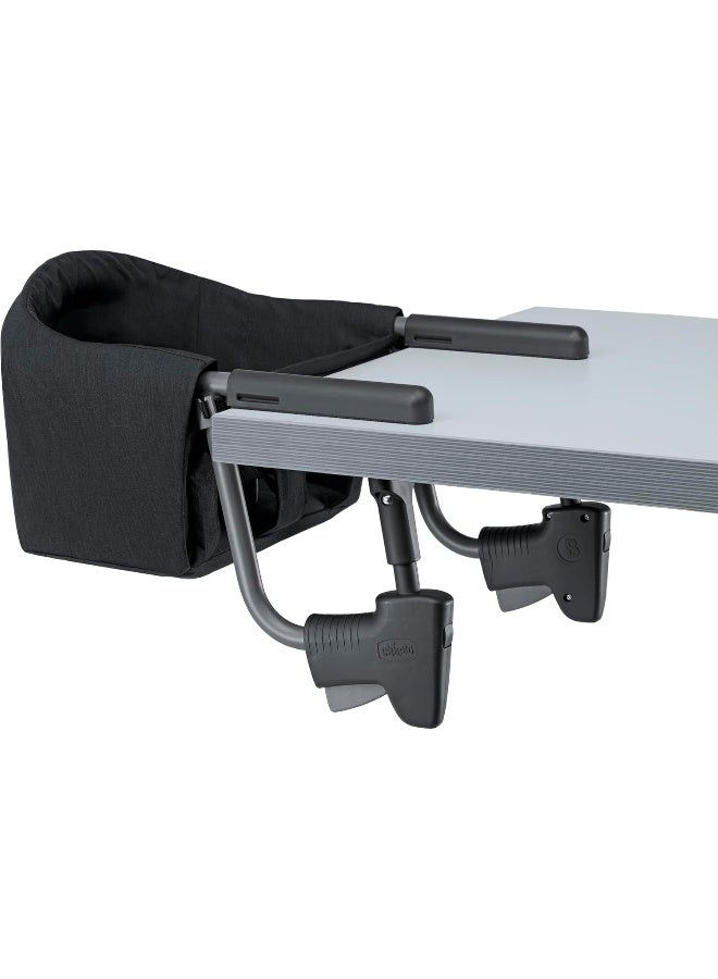 Chicco FastLock® Hook-On High Chair, Portable High Chair for Babies and Toddlers, Sets up in Seconds | Black/Black - Image 1