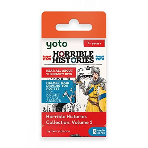 YOTO Horrible Histories Collection Volume 1 Kids 5 Audiobook Cards for Use with Player Mini Allin1 Audio Device ScreenFree Listening with Fun Educational Stories Ages 7 - Image 1