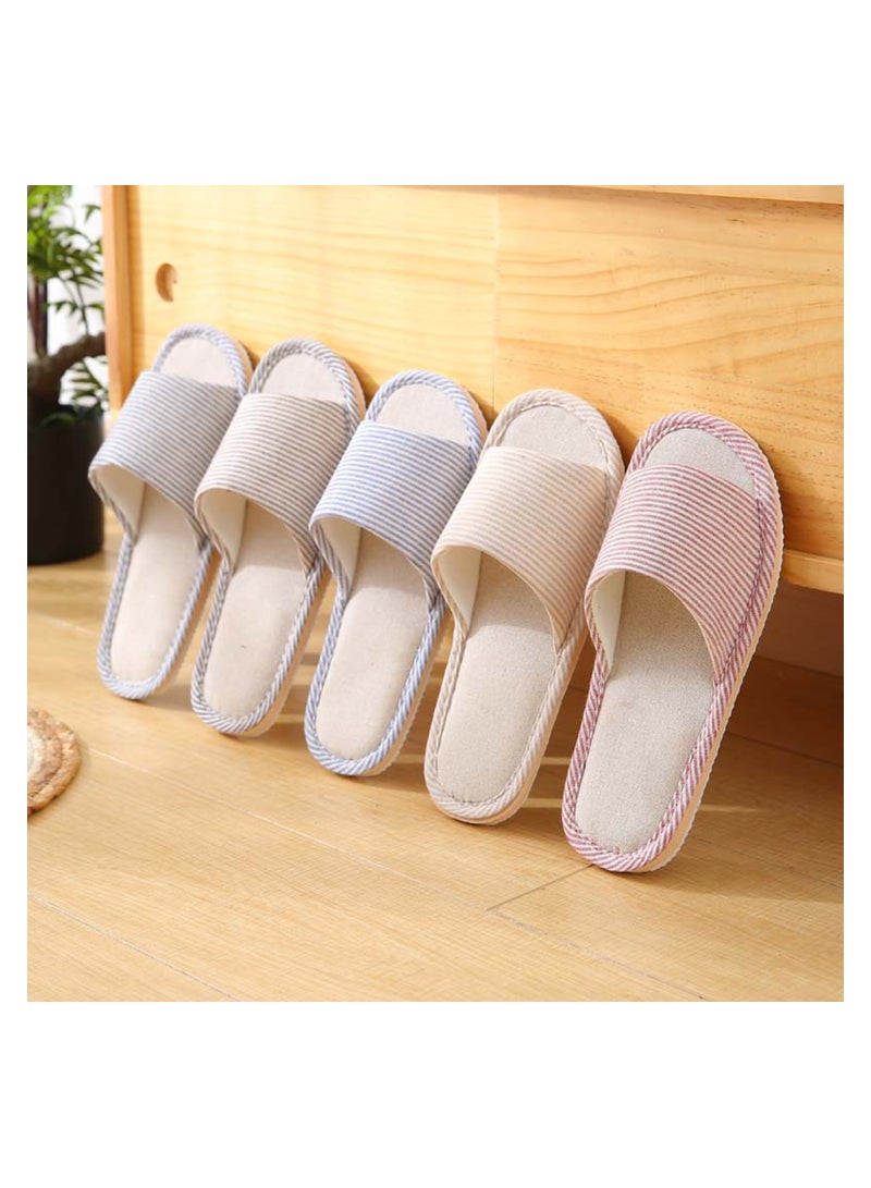 Excefore 4 Pairs Disposable House Slipper for Guests Open Toe Breathable Slippers Spa Slippers Comfortable Indoor Home Slippers - Image 2