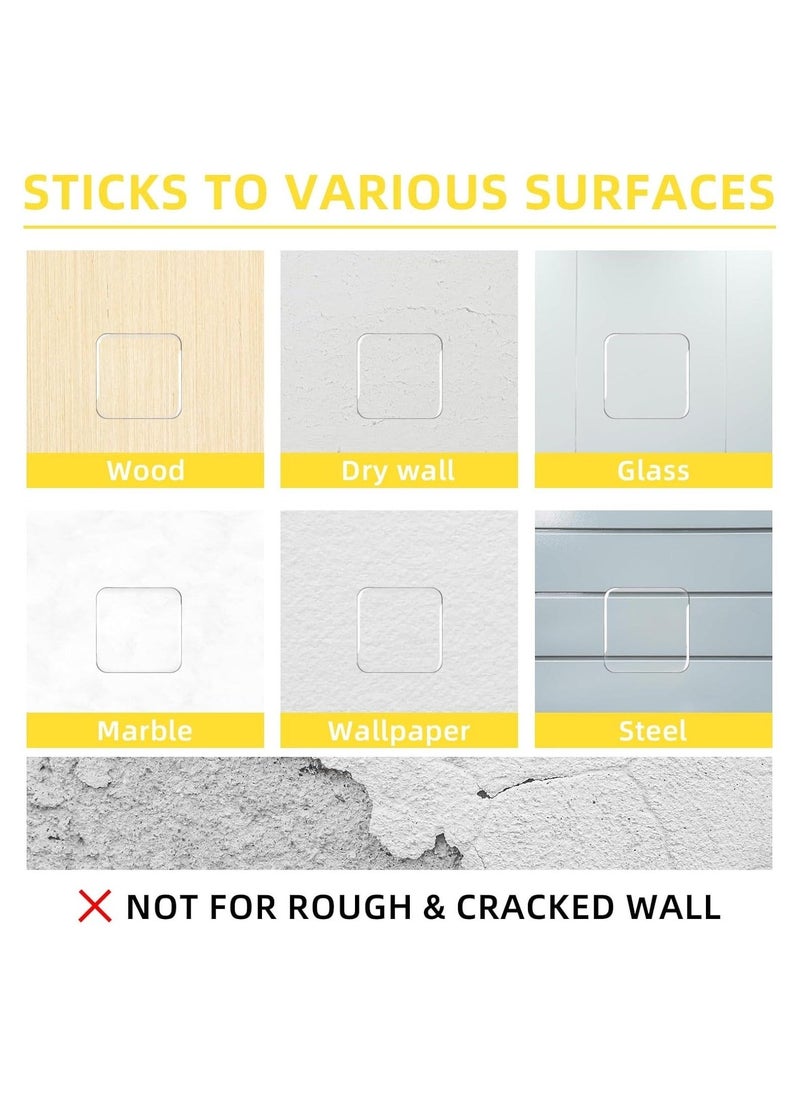 6 PCS Door Stopper Wall Protector - Clear Square Wall Protectors for Door Knobs Self Adhesive Rubber Door Handle Bumper for Walls, Shock Absorbent Wall Protector from Door Knob - Image 4