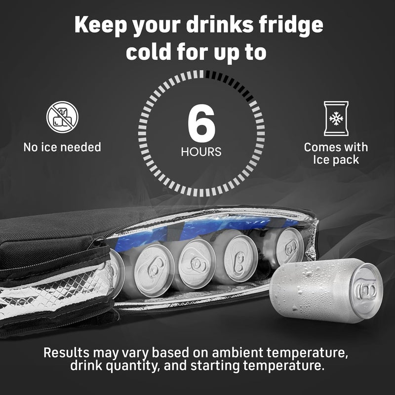 INTHEZONE Frostbox Golf Bag Cooler with Ice Pack | Insulated 6-Can Beer Sleeve | Stays Cold for Hours Discreet Hidden Design - Fits in Golf Bag - Image 3