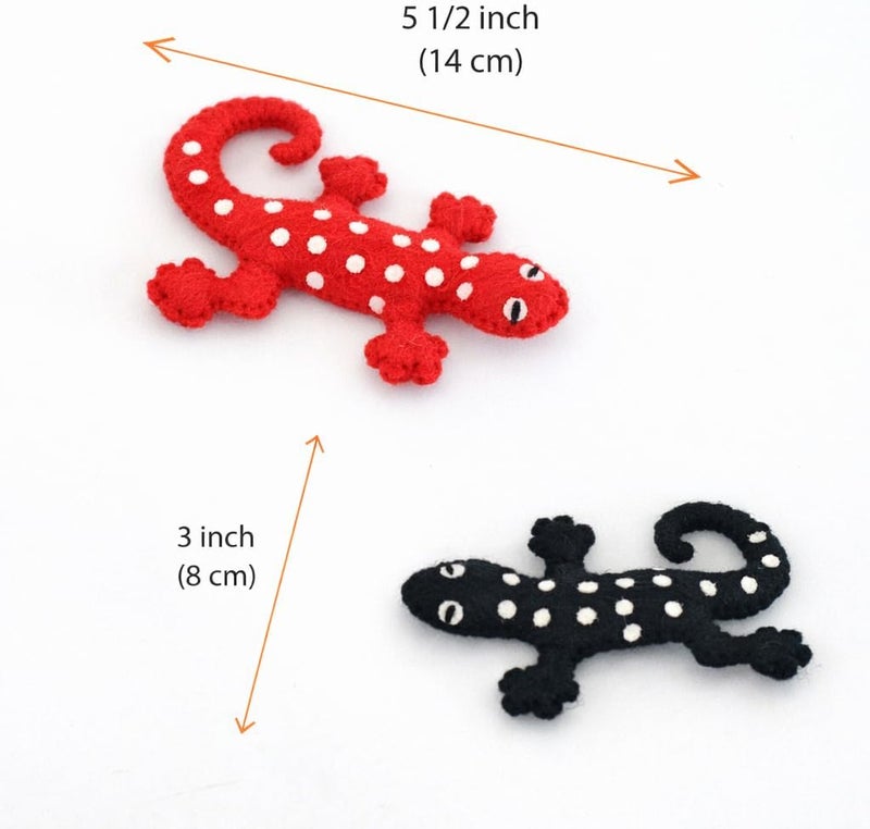 Glaciart One ألعاب قطط من نوع “Glaciart One Felt Lizard”، عدد 2 قطعة | مصنوعة من صوف طبيعي 100%، تحتوي على نبات النيبت، آمنة للحيوانات الأليفة، باستخدام أصباغ غير تحتوي على مادة AZO. - Image 5