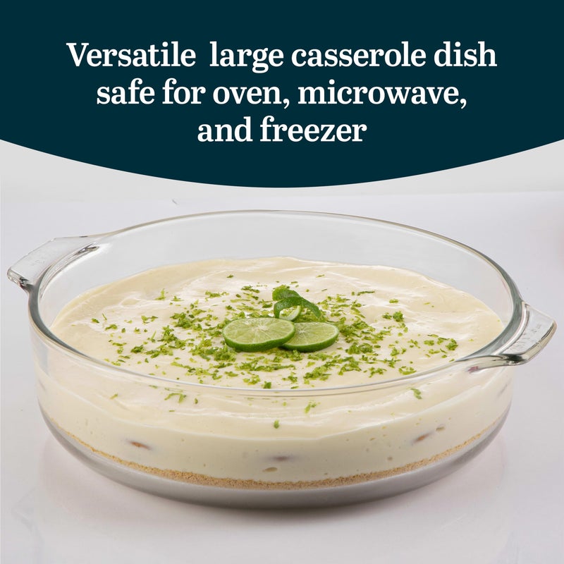 Libbey Baker's Basics Glass Casserole Dish with Cover, 3-quart - Image 2