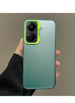 دبليو تيك غطاء حماية للكاميرا مصنوع من السيليكون مع شفاة خلفية شفافة مرتفعة لهاتف Xiaomi Redmi 13C 4G 2023 / Xiaomi Poco C65 4G 2023 أخضر  - Image 3