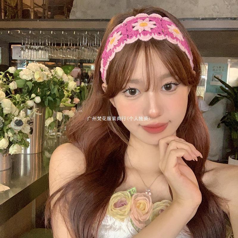 رباط شعر محبوك على شكل رأس مزخرف للنساء يقلل من العمر، إكسسوارات شعر يدوية الصنع بلون عتيق - Image 2