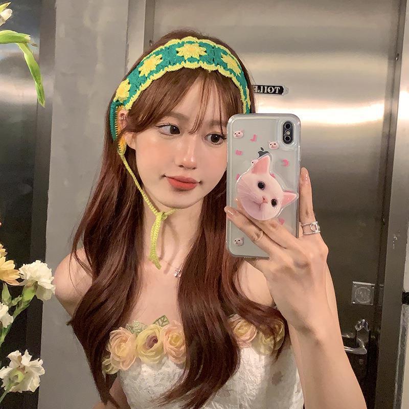 رباط شعر محبوك على شكل رأس مزخرف للنساء يقلل من العمر، إكسسوارات شعر يدوية الصنع بلون عتيق - Image 5